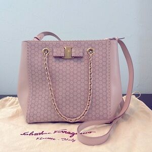 Salvatore Ferragamo pink colour bag